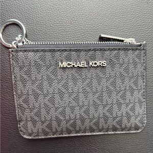 Michael Kors Black Leather Coin Pouch